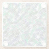 Quirky Blue Green Paperclips Glasuntersetzer (Rückseite)