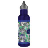 Quirky Blue Green Paperclips Personalisiert Edelstahlflasche (Links)