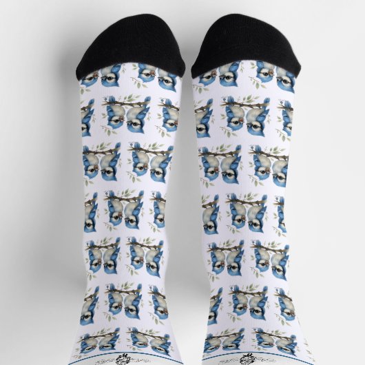 Quirky Bluejay Bird Socks Socken (Oben)