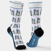 Quirky Bluejay Bird Socks Socken (Gewinkelt)