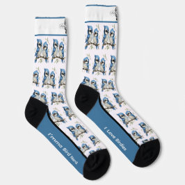 Quirky Bluejay Bird Socks Socken