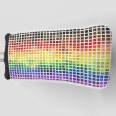 Quirky Boho Karierte farbenfrohe Gay Rainbow Prila Golf Headcover (Vorderseite)