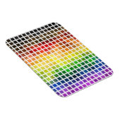 Quirky Boho Karierte farbenfrohe Gay Rainbow Prila Magnet (Rechte Seite)