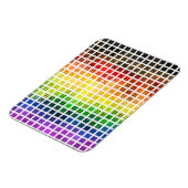 Quirky Boho Karierte farbenfrohe Gay Rainbow Prila Magnet (Linke Seite)
