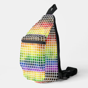 Quirky Boho Karo Bunt Regenbogenfahne der schwulen Crossbody Bag
