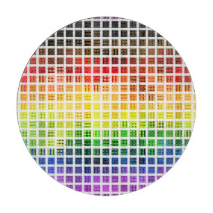 Quirky Boho Karo Farbige Schwule Regenbogen-Fahne Schneidebrett