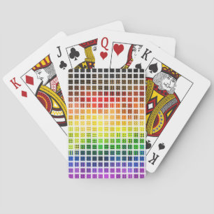 Quirky Boho Karo Farbige Schwule Regenbogen-Fahne Spielkarten