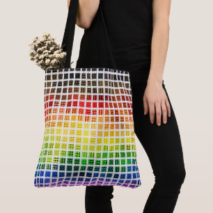Quirky Boho Karo Farbige Schwule Regenbogen-Fahne Tasche