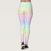 Quirky Boho Kawaii Niedlich Funky Pastel Rainbow K Leggings (Rückseite)