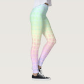 Quirky Boho Kawaii Niedlich Funky Pastel Rainbow K Leggings (Rechts)
