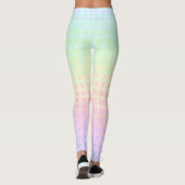 Quirky Boho Kawaii Niedlich Funky Pastel Rainbow K Leggings (Rückseite)