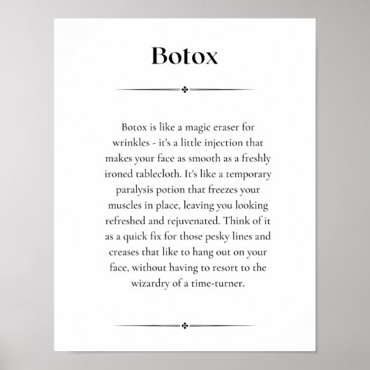 Quirky-Botox-Definition Poster (Vorne)