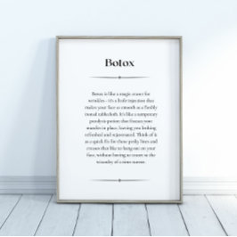 Quirky-Botox-Definition Poster