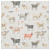 Quirky Bovine: Whimsy Cow Stoff (Nahaufnahme)
