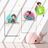 Quirky Boy & Dinosaur Cartoon Calendar Kalender