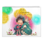 Quirky Boy & Dinosaur Cartoon Kalender (Titelbild)