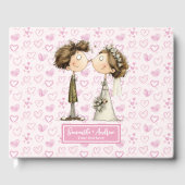 Quirky Bride Groom Personalisiert Gästebuch (Vorderseite)