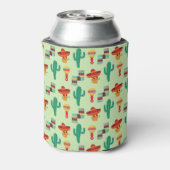 Quirky Cactus und Sombrero Pattern Dosenkühler (Kanne Rückseite)