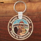 Quirky Canadian Montreal Vibes Schlüsselanhänger (Rückseite)