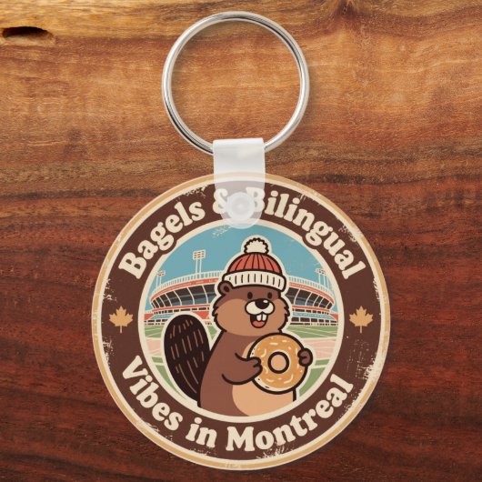Quirky Canadian Montreal Vibes Schlüsselanhänger (Rückseite)
