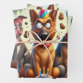 Quirky Canine Birthday Celebration Geschenkpapier Set (Beispiel)