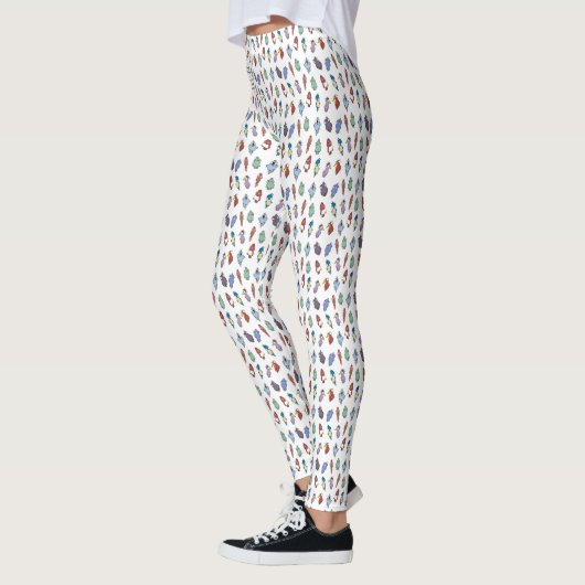 Quirky Cartoon Bird Pattern Leggings (Links)