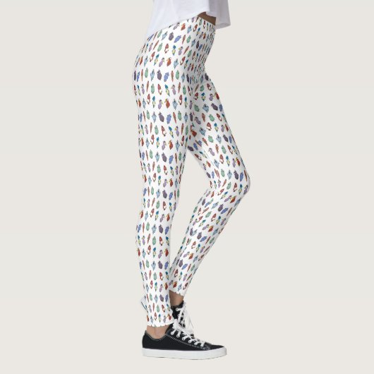 Quirky Cartoon Bird Pattern Leggings (Rechts)