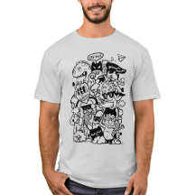 Quirky Cartoon Character Crowd