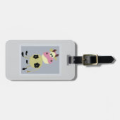 Quirky Cartoon Kuh Fun Farm Animal Gepäckanhänger (Vorderseite horizontal)