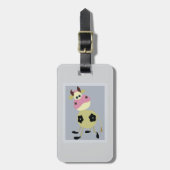 Quirky Cartoon Kuh Fun Farm Animal Gepäckanhänger (Vorderseite vertikal)