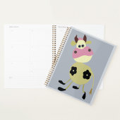 Quirky Cartoon Kuh Fun Farm Animal Planer