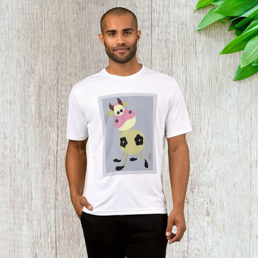 Quirky Cartoon Kuh Fun Farm Animal T-Shirt