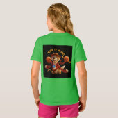 Quirky-Cartoon-T - Shirt: Fügen Sie Yo einen Split T-Shirt (Schwarz voll)