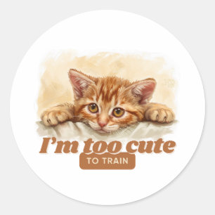 Quirky Cat Geschenke für Tierliebhaber Runder Aufkleber