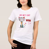 Quirky Cat Mom Gift Tri-Blend Shirt (Vorderseite)