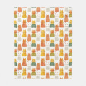 Quirky Cat Pattern Frische Pasta machen Fleecedecke (Vorderseite)