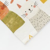 Quirky Cat Pattern Frische Pasta machen Fleecedecke (Ecke)