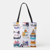 Quirky Cat Whimsical Feline Art von Cat Lovers Tasche (Rückseite)
