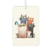 Quirky Cats with Big Eyes Air Freshener Autolufterfrischer (Vorderseite)