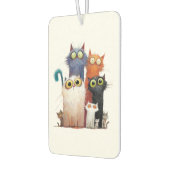 Quirky Cats with Big Eyes Air Freshener Autolufterfrischer (Links)