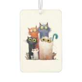 Quirky Cats with Big Eyes Air Freshener Autolufterfrischer (Rückseite)