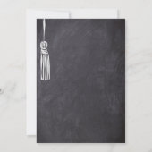 Quirky Chalkboard Einzigartiges, handgezeichnetes  Einladung (Rückseite)