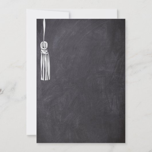 Quirky Chalkboard Einzigartiges, handgezeichnetes  Einladung (Rückseite)