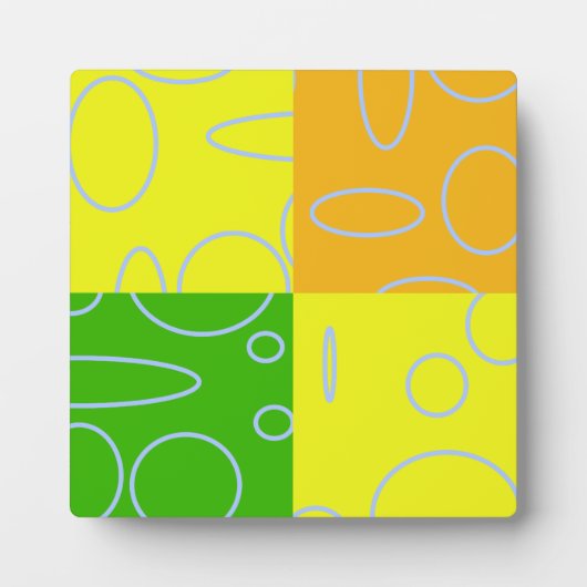 Quirky Chic Modern Abstrakt Popcorn Anime Loops Fotoplatte (Vorderseite)
