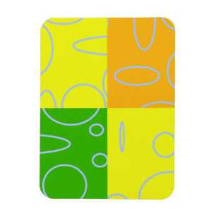 Quirky Chic Modern Abstrakt Popcorn Anime Loops Magnet