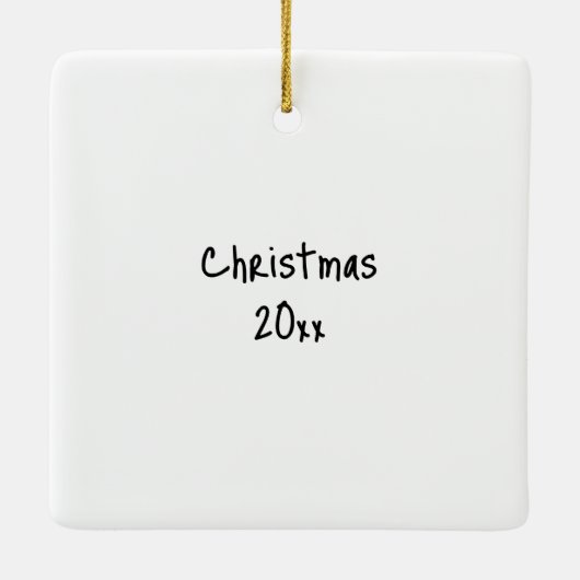 Quirky Christmas Angel Moderner Art Style Keramikornament (Rückseite)