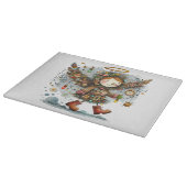 Quirky Christmas Angel Moderner Art Style Schneidebrett (Ecke)
