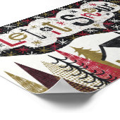 Quirky Christmas Cabin Poster (Ecke)