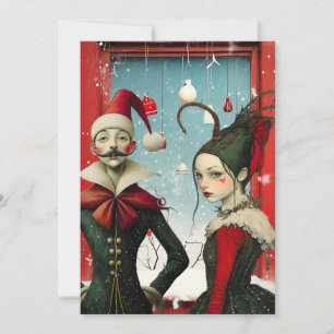 Quirky Christmas Characters Feiertagskarte