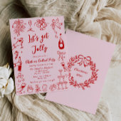 Quirky Christmas Cocktail Party Einladung Doodle